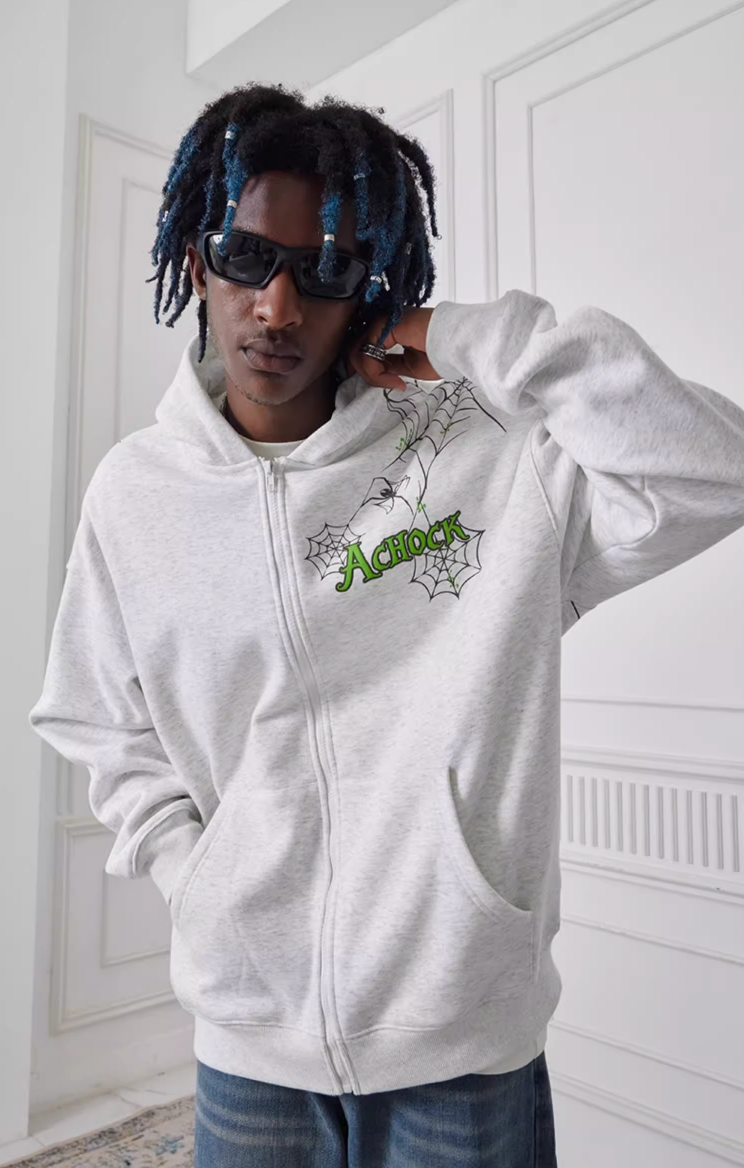 Achock Spider Web Foam Hoodie