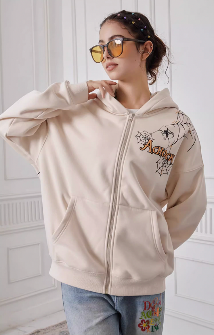 Achock Spider Web Foam Hoodie