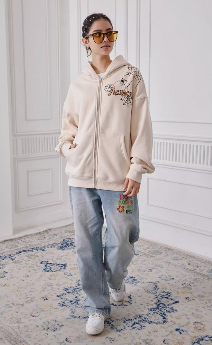 Achock Spider Web Foam Hoodie