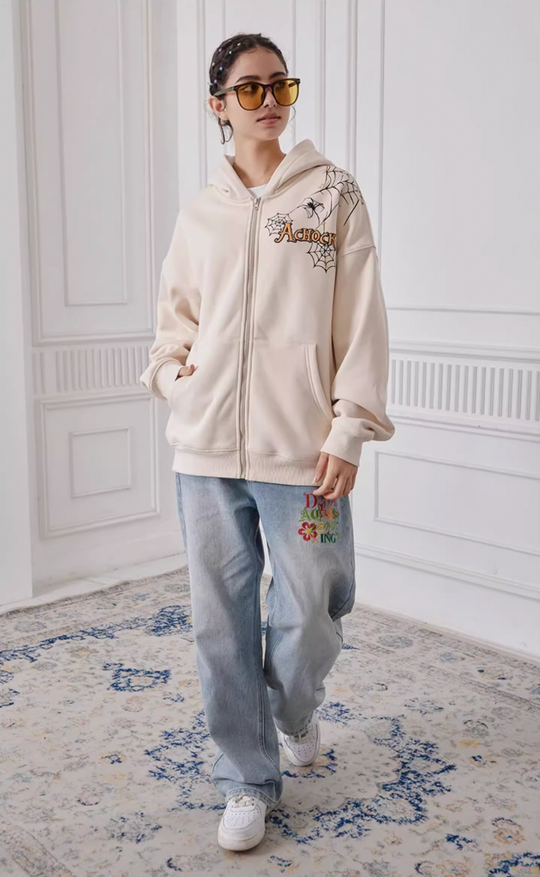 Achock Spider Web Foam Hoodie