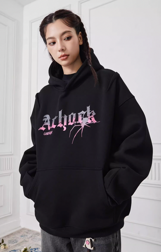 Achock Spider Print Hoodie