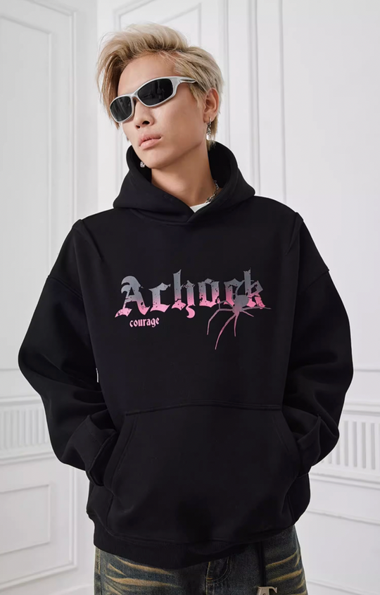 Achock Spider Print Hoodie