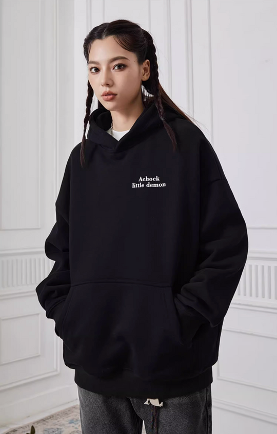 Achock Little Devil Print Hoodie