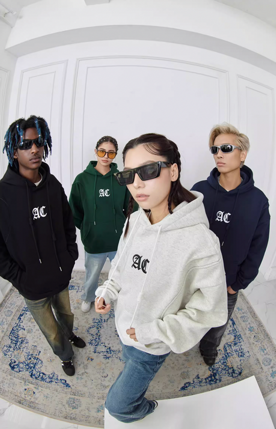 Achock Logo Embroidery Deconstructed Splicing Hoodie