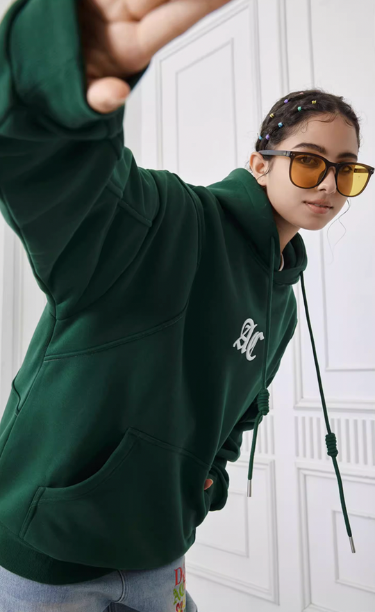 Achock Logo Embroidery Deconstructed Splicing Hoodie