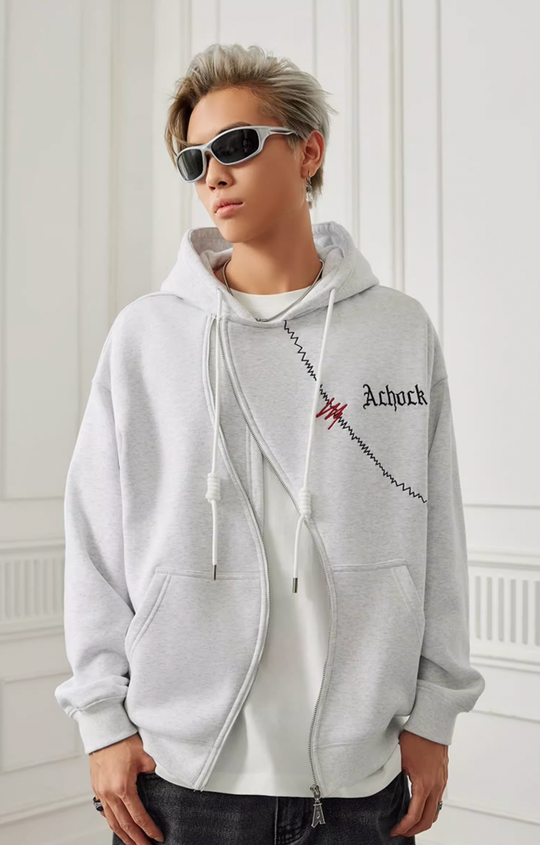 Achock Logo Embroidered Design S Zipper Hoodie