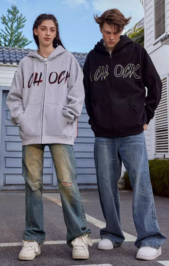 Achock Embroidery Logo Zipper Hoodie | Face 3 Face