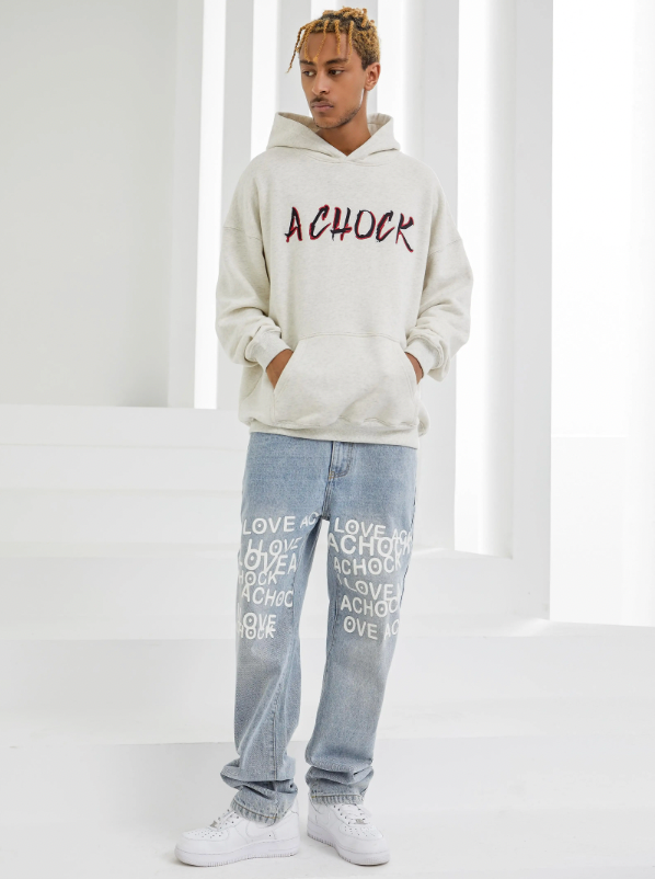 Achock Multicolor Logo Embroidery Hoodie