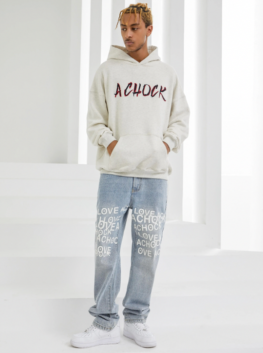 Achock Multicolor Logo Embroidery Hoodie