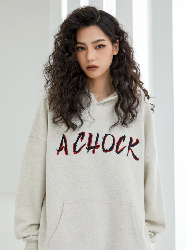 Achock Multicolor Logo Embroidery Hoodie