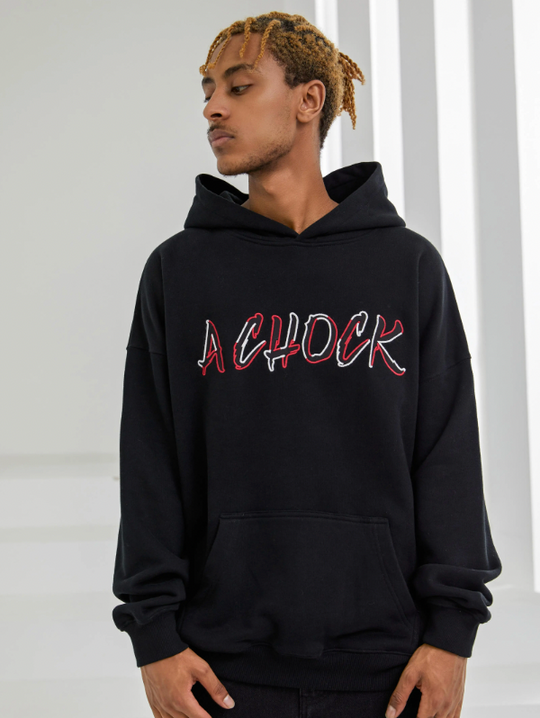 Achock Multicolor Logo Embroidery Hoodie
