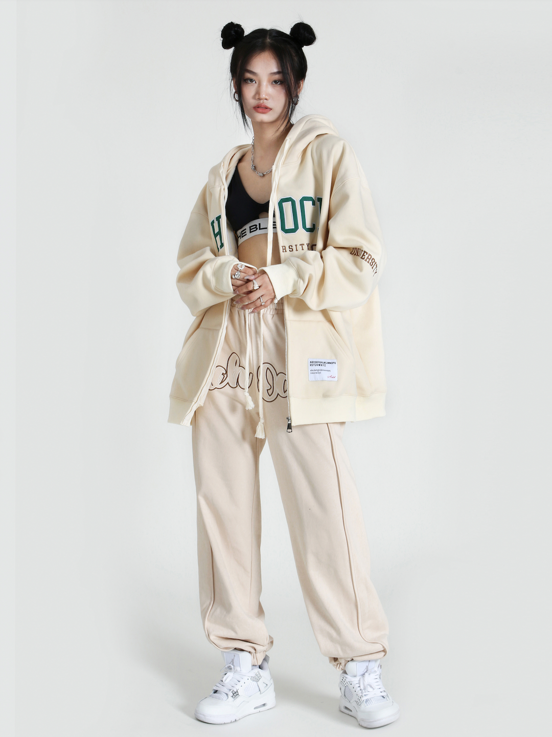 Achock Logo Apricot Zipper Hoodie