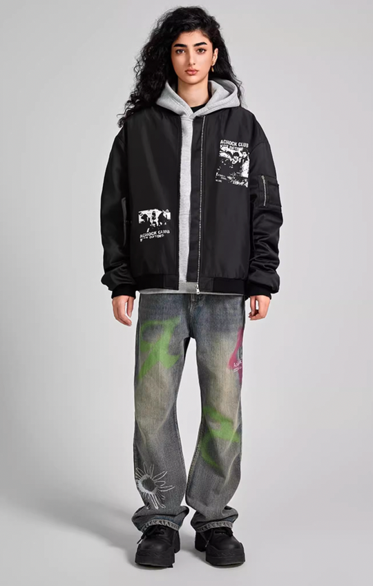 Achock Paint Color Spray Denim Jeans