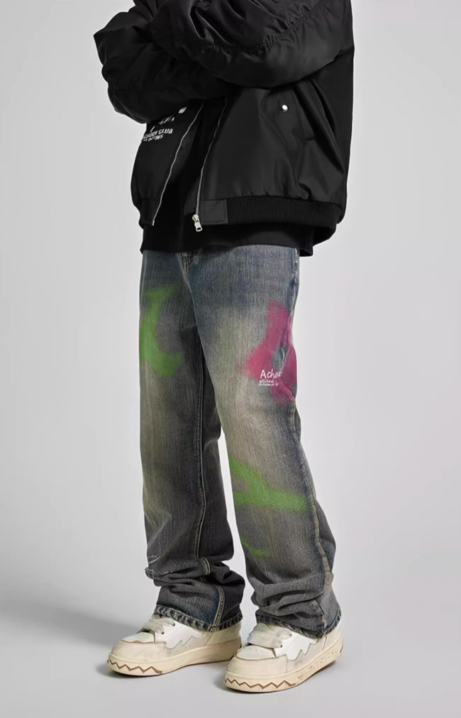 Achock Paint Color Spray Denim Jeans