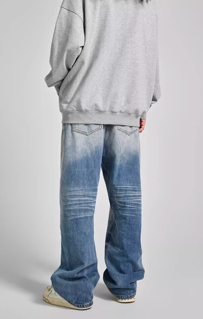 Achock Heavy Duty Washed Wide Leg Denim Jeans | Face 3 Face