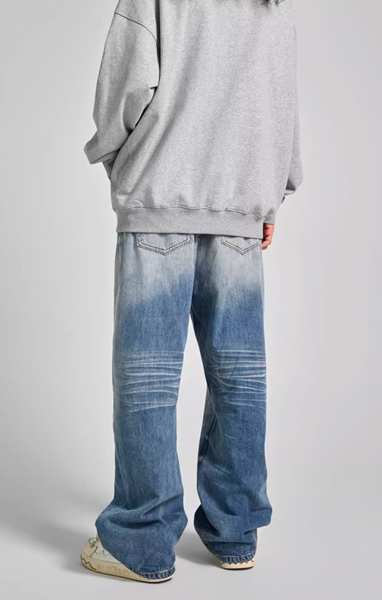 Achock Heavy Duty Washed Wide Leg Denim Jeans | Face 3 Face