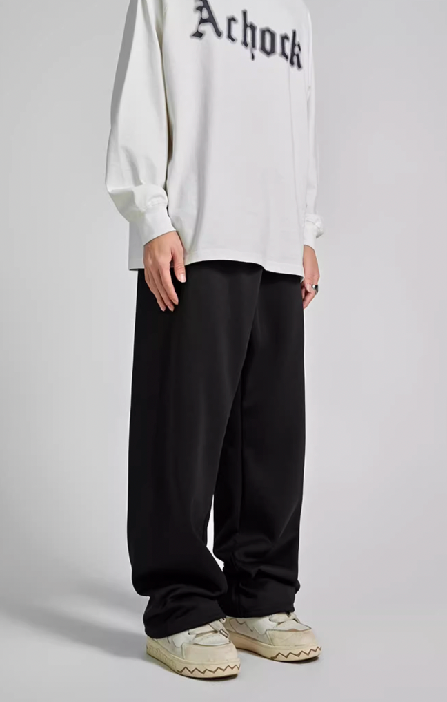 Achock Logo Embroidery Basic Sports Sweat Pants