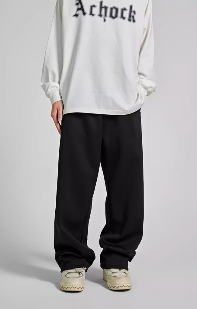 Achock Logo Embroidery Basic Sports Sweat Pants