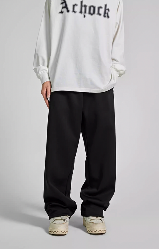 Achock Logo Embroidery Basic Sports Sweat Pants