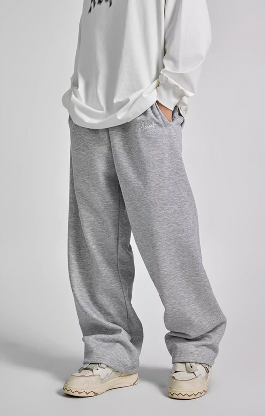 Achock Logo Embroidery Basic Sports Sweat Pants