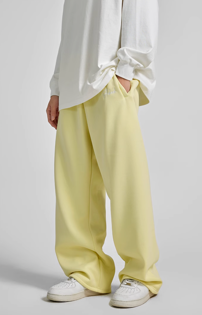 Achock Logo Embroidery Basic Sports Sweat Pants