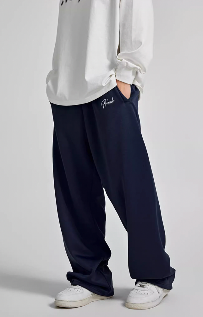 Achock Logo Embroidery Basic Sports Sweat Pants