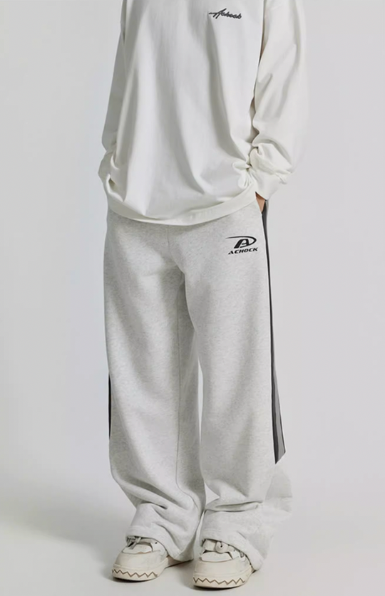 Achock Striped Patchwork Sweat Pants