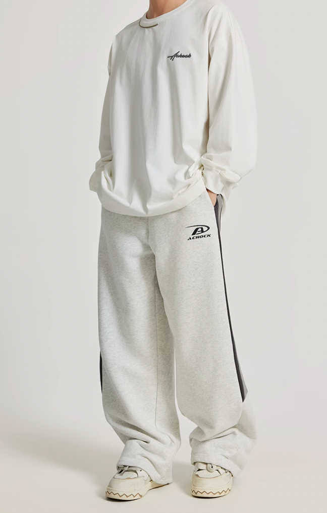 Achock Striped Patchwork Sweat Pants