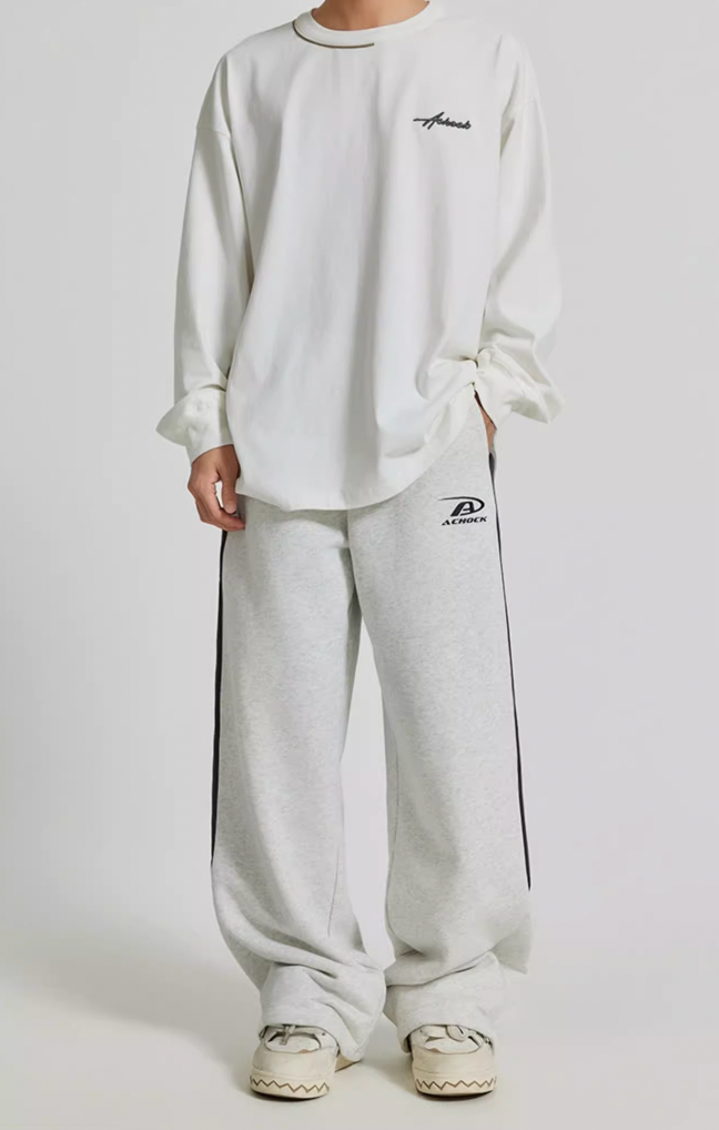 Achock Striped Patchwork Sweat Pants