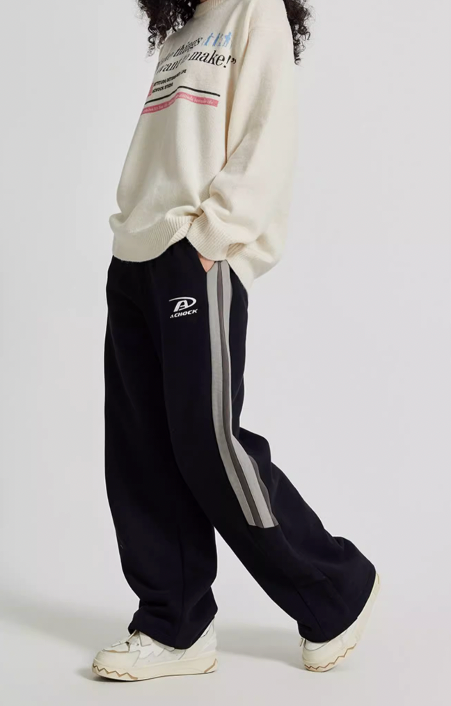 Achock Striped Patchwork Sweat Pants
