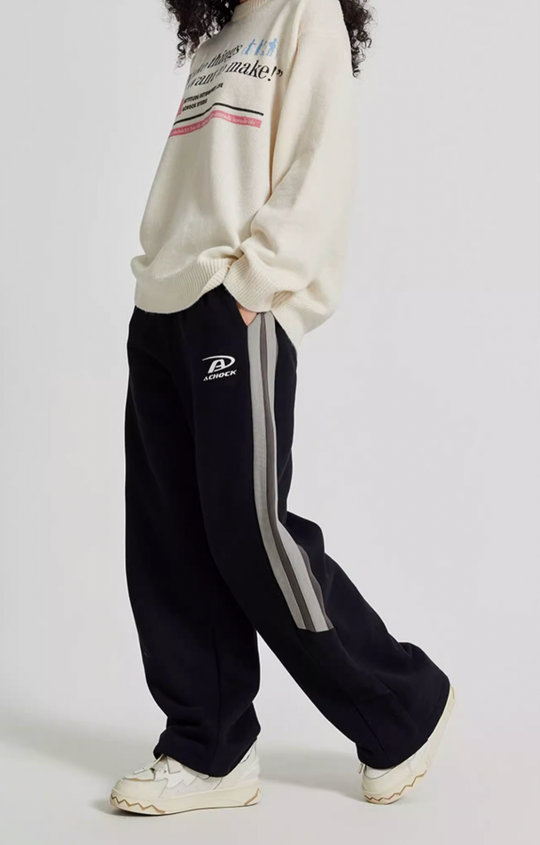 Achock Striped Patchwork Sweat Pants