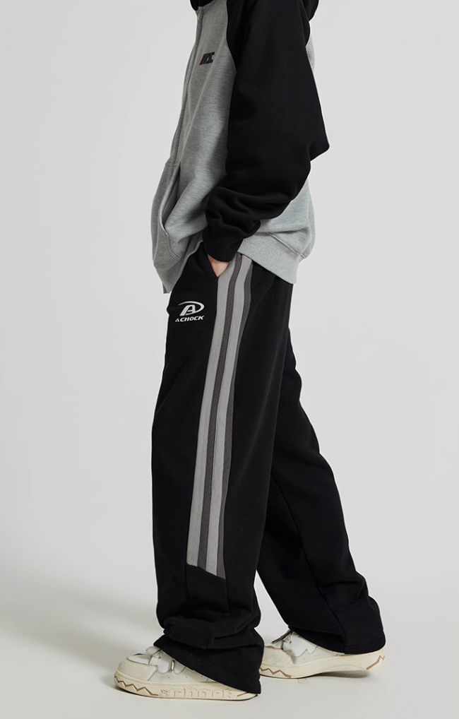 Achock Striped Patchwork Sweat Pants