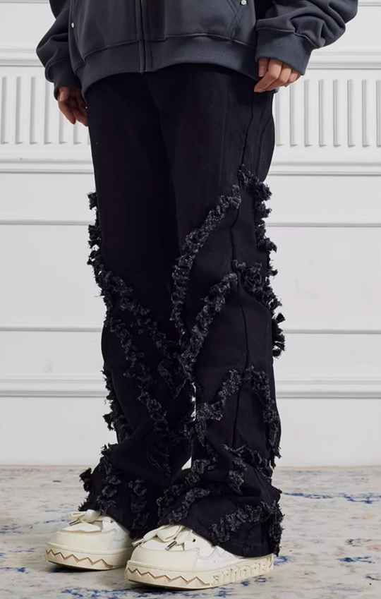 Achock Heavyweight Fringe Micro Flare Denim Jeans | Face 3 Face