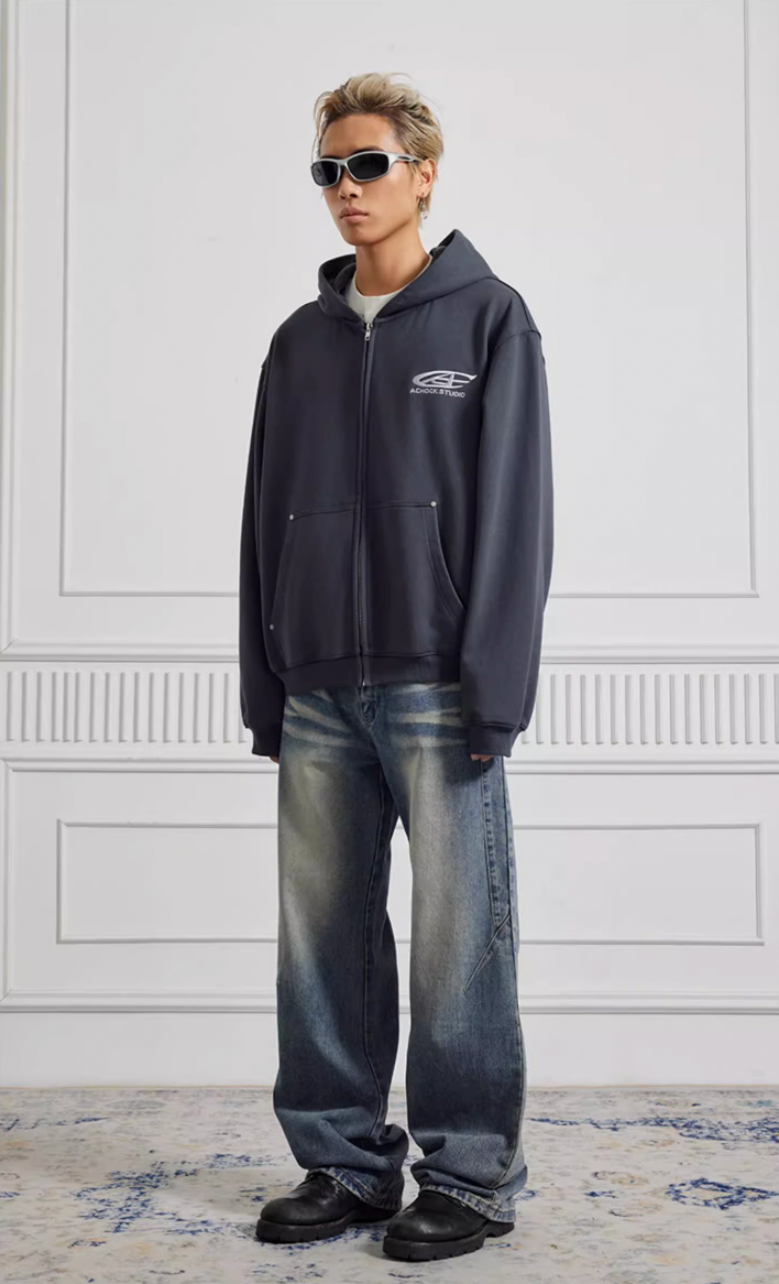 Achock  Washed Straight Wide Leg Denim Jeans | Face 3 Face