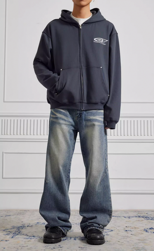 Achock  Washed Straight Wide Leg Denim Jeans | Face 3 Face