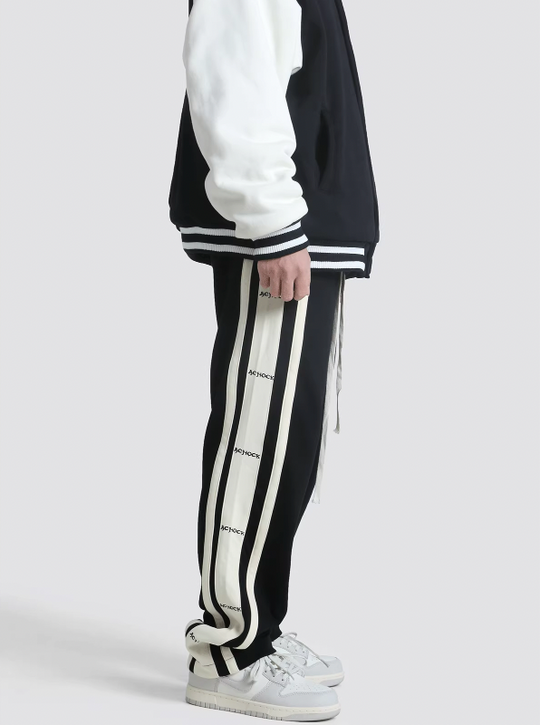 Achock Splicing Logo Side Stripe  Drawstring Sweatpant