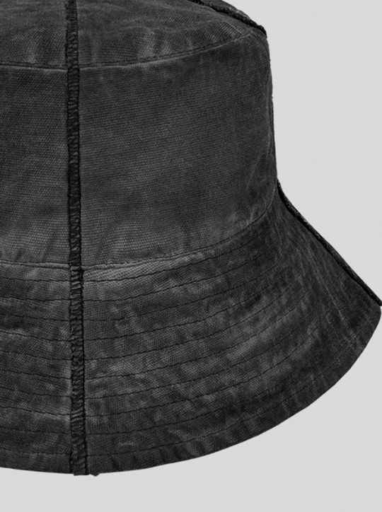 UNDERWATER Wash Aged Logo Embroidered Deconstructed Bucket Hat