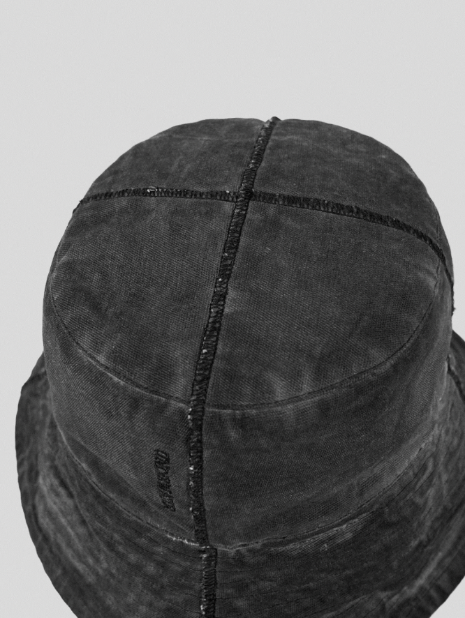 UNDERWATER Wash Aged Logo Embroidered Deconstructed Bucket Hat