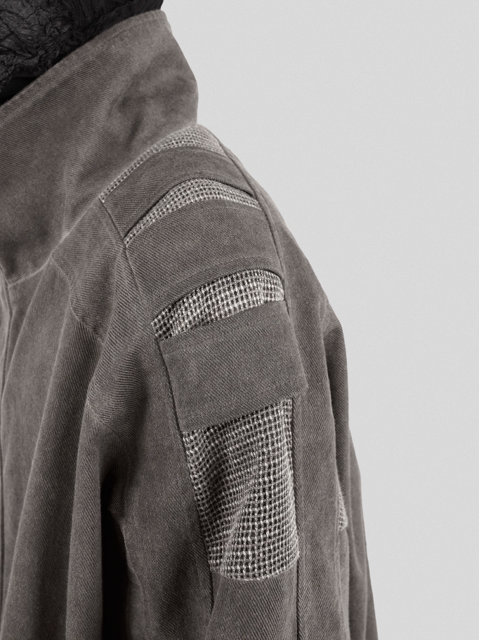 UNDERWATER Dirty Wash Scavenger Mesh Patchwork Bandage Jacket