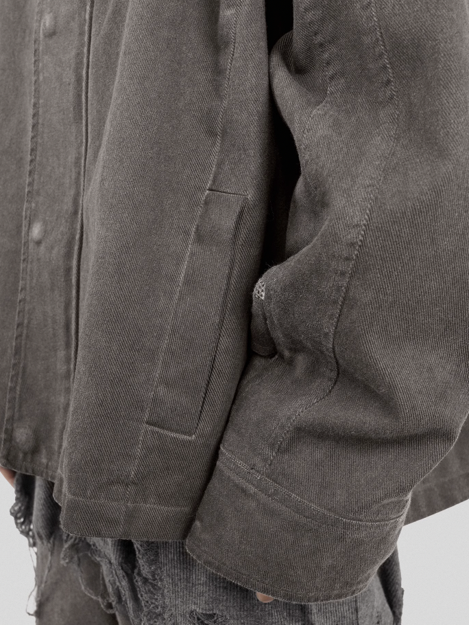 UNDERWATER Dirty Wash Scavenger Mesh Patchwork Bandage Jacket