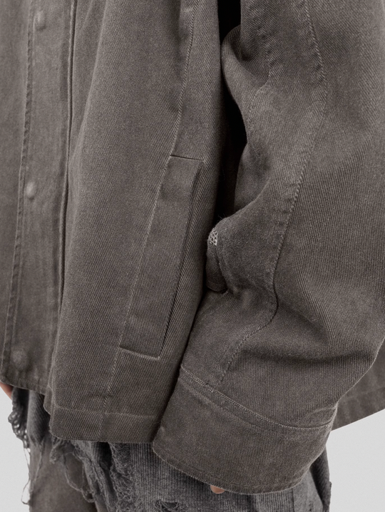 UNDERWATER Dirty Wash Scavenger Mesh Patchwork Bandage Jacket