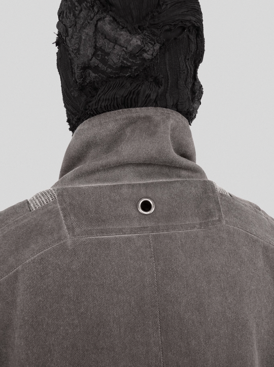 UNDERWATER Dirty Wash Scavenger Mesh Patchwork Bandage Jacket