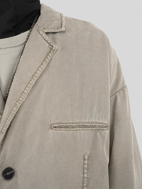 UNDERWATER Distressed 3D Cut Patch Pocket Suit Jacket