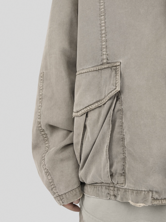 UNDERWATER Distressed 3D Cut Patch Pocket Suit Jacket