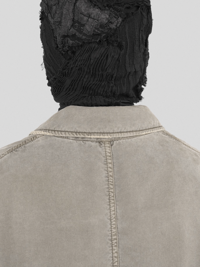UNDERWATER Distressed 3D Cut Patch Pocket Suit Jacket
