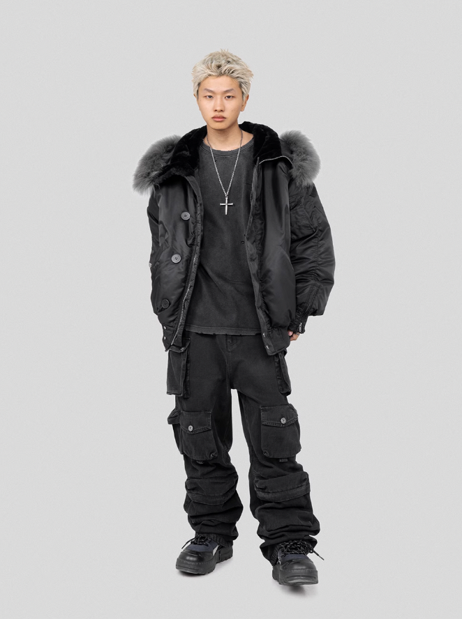 UNDERWATER  N-2B Waterproof Nylon Bomber Jacket