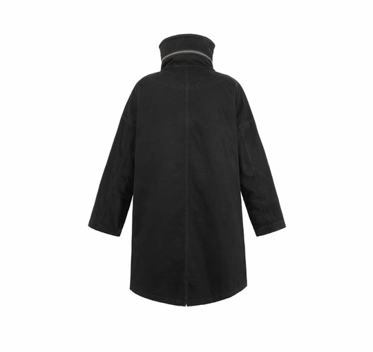 UNDERWATER Washed & Aged Zipper Hooded M51 Fishtail Trench Coat Jacket