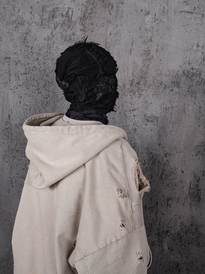 UNDERWATER Wasteland Distressed Zip Up Hoodie