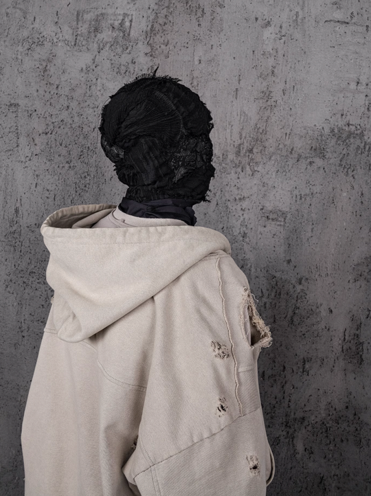 UNDERWATER Wasteland Distressed Zip Up Hoodie