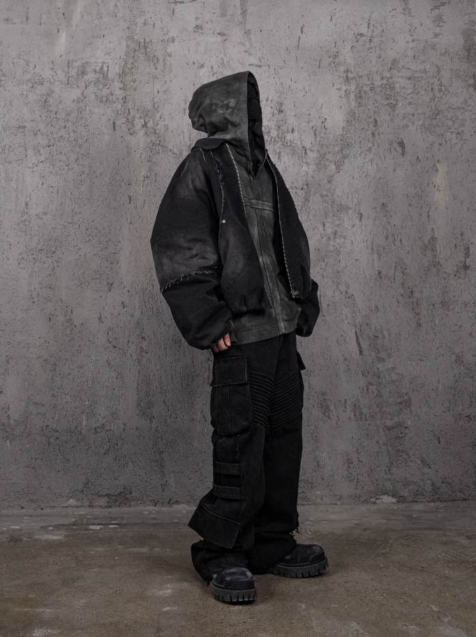 UNDERWATER Distressed Cross Stitching Hoodie